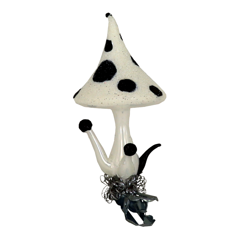 Trend German Christmas, Pilz "BLACK & WHITE - 2-fach sortiert" ca. 7cm 6 St./Ktn.