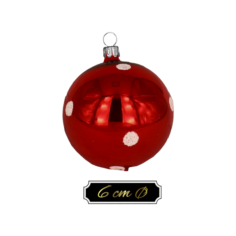 Glaskugel "LOLIPOP - points" ca. 6cm Ø 12 St./Ktn.