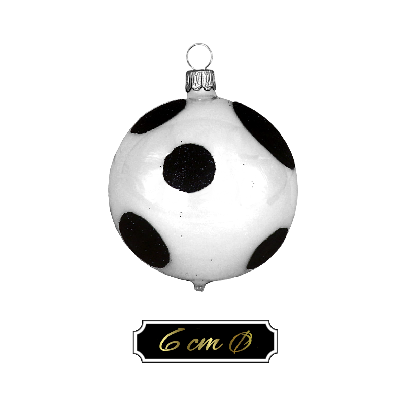 Trend German Christmas, Glaskugel "BLACK & WHITE - points" ca. 6cm Ø 12 St./Ktn.