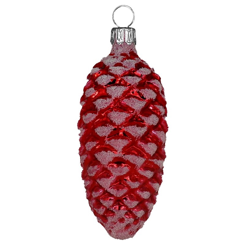 Trend German Christmas, Christbaumschmuck aus Lauscha Glas- Tannenzapfen "Lolipop" ca. 12cm